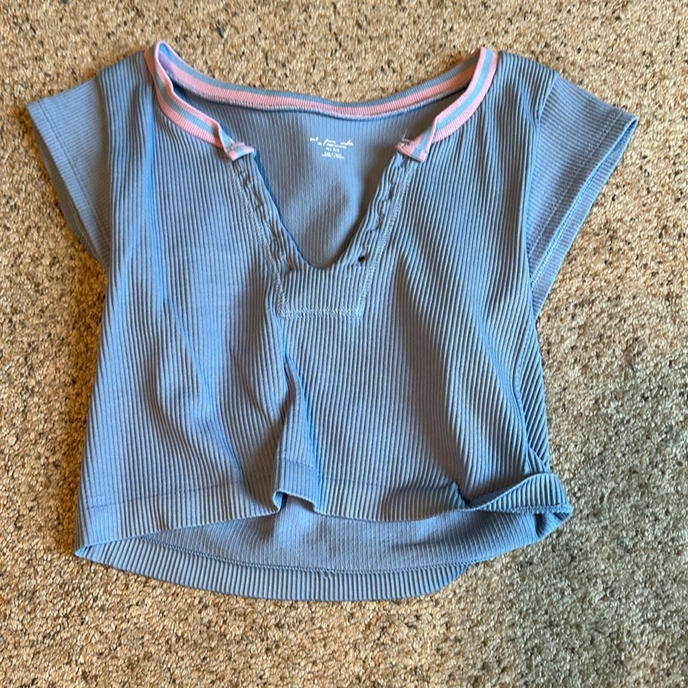 Urban Outfitters Blue and Purple Crop Top